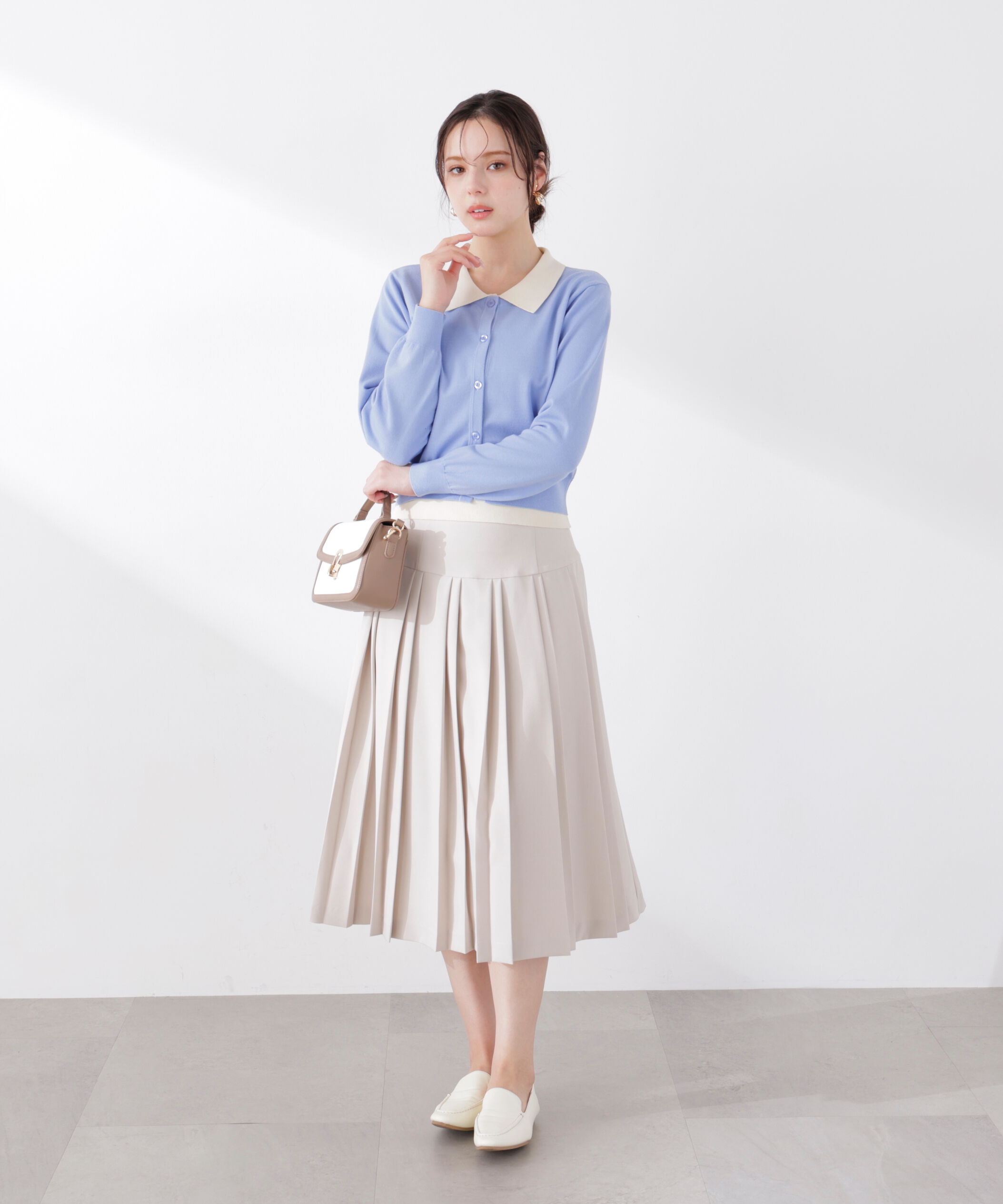 PROPORTION BODY DRESSING「〈a/mie〉レイヤード風カーディガン　26SS」|ニット・セーター|