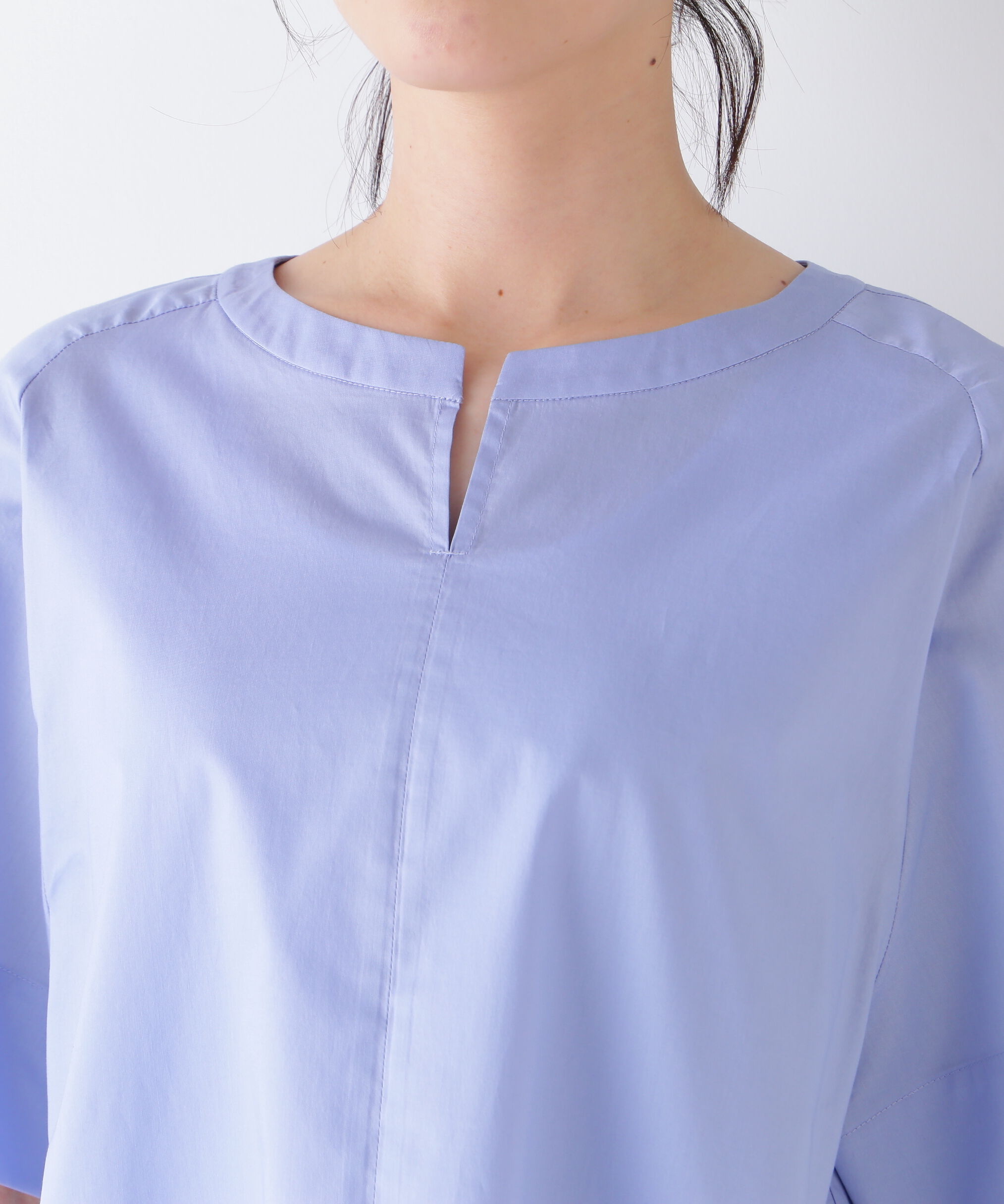  「◆ボックスシルエットキーネックブラウス」|シャツ・ブラウス|