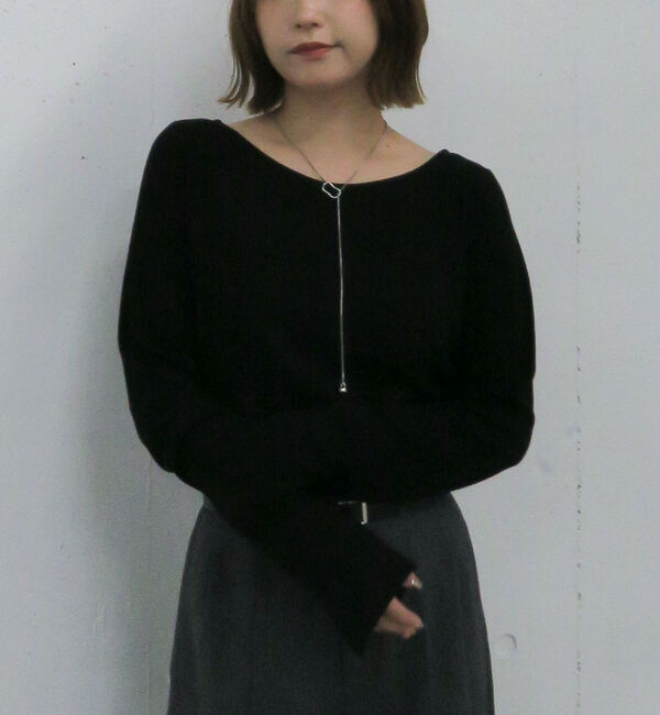 archives「袖スリットカットＴＯＰＳ」|Tシャツ・カットソー|BLACK