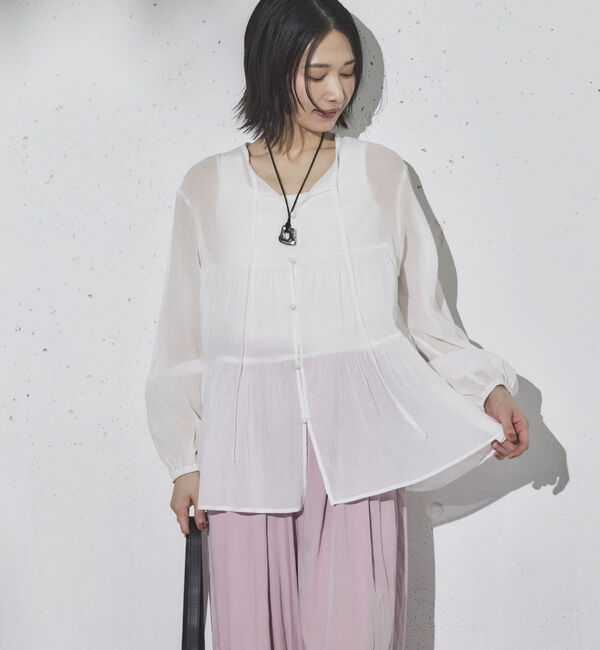 Doux archives「ティアードギャザーチュニック」|シャツ・ブラウス|