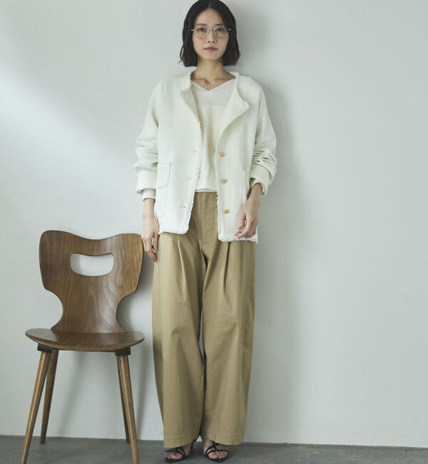 Doux archives「ドルマンツイードノーカラージャケット」|ノーカラージャケット|