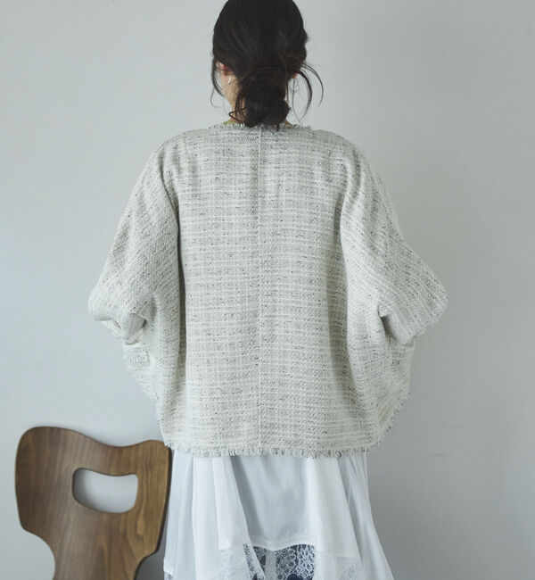 Doux archives「ドルマンツイードノーカラージャケット」|ノーカラージャケット|