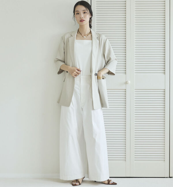 Doux archives「リネン混半袖テーラードジャケット」|テーラードジャケット|