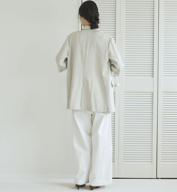 Doux archives「リネン混半袖テーラードジャケット」|テーラードジャケット|