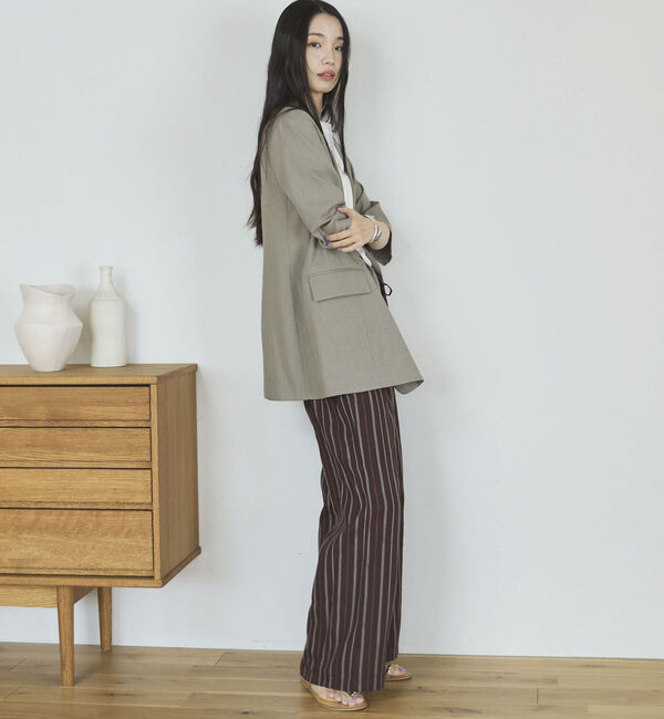 Doux archives「リネン混半袖テーラードジャケット」|テーラードジャケット|