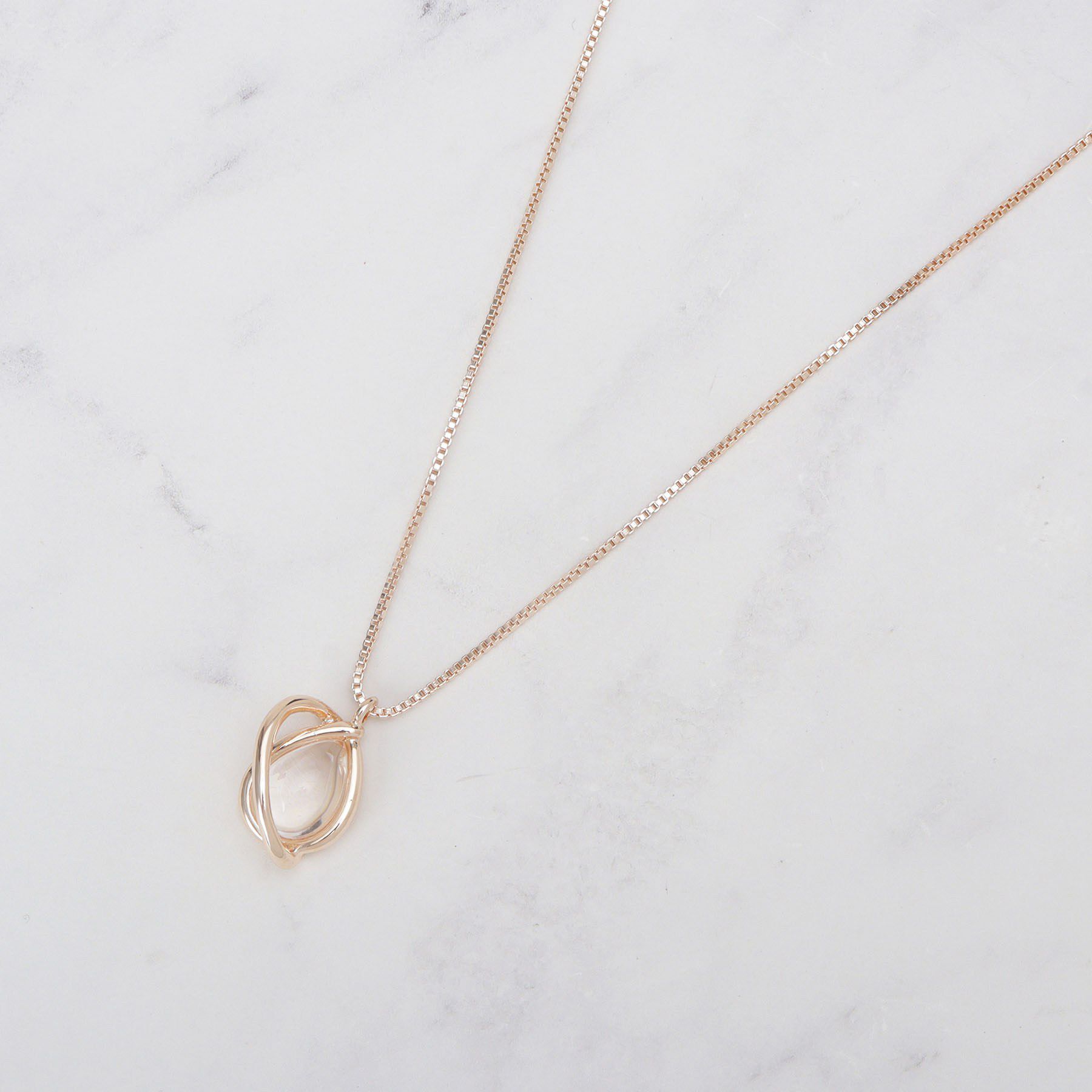 SHOO･LA･RUE「【2WAY】クリアパーツネックレス」|ネックレス|ピンクゴールド(00