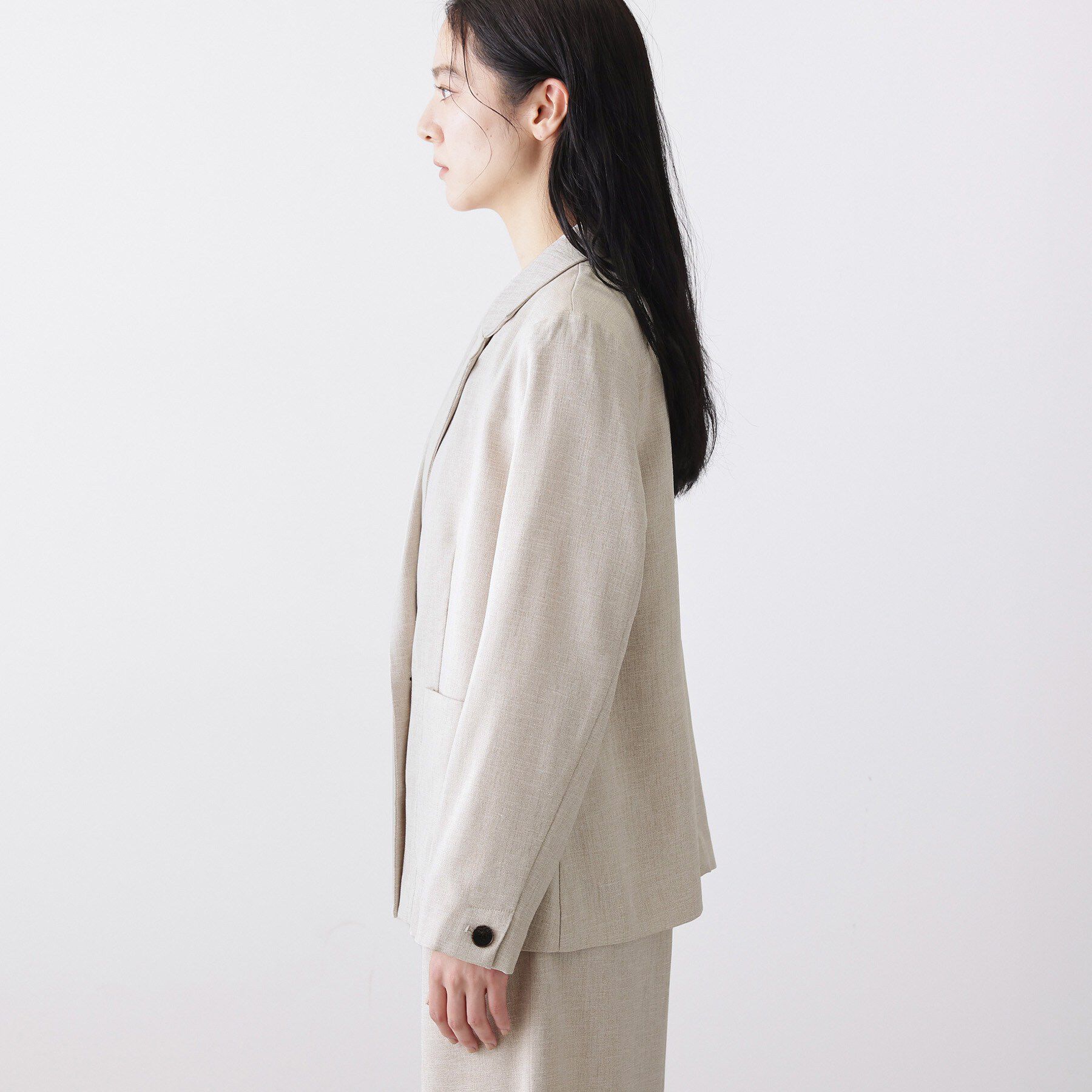 Dessin「【セットアップ可/洗える】リネンライクダブルジャケット」|テーラードジャケット|