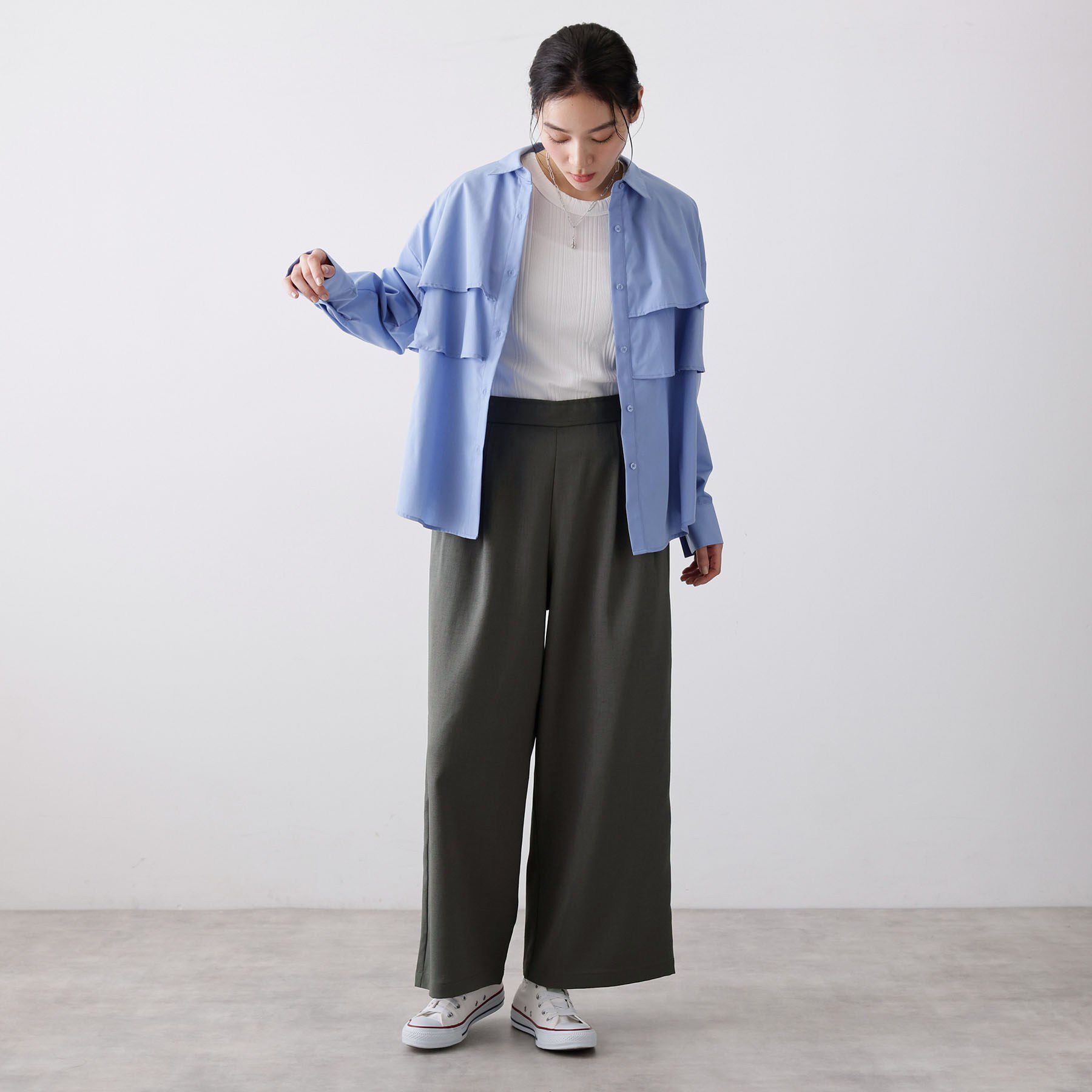 Dessin「【セットアップ可/洗える】リネンライクワイドパンツ」|その他|