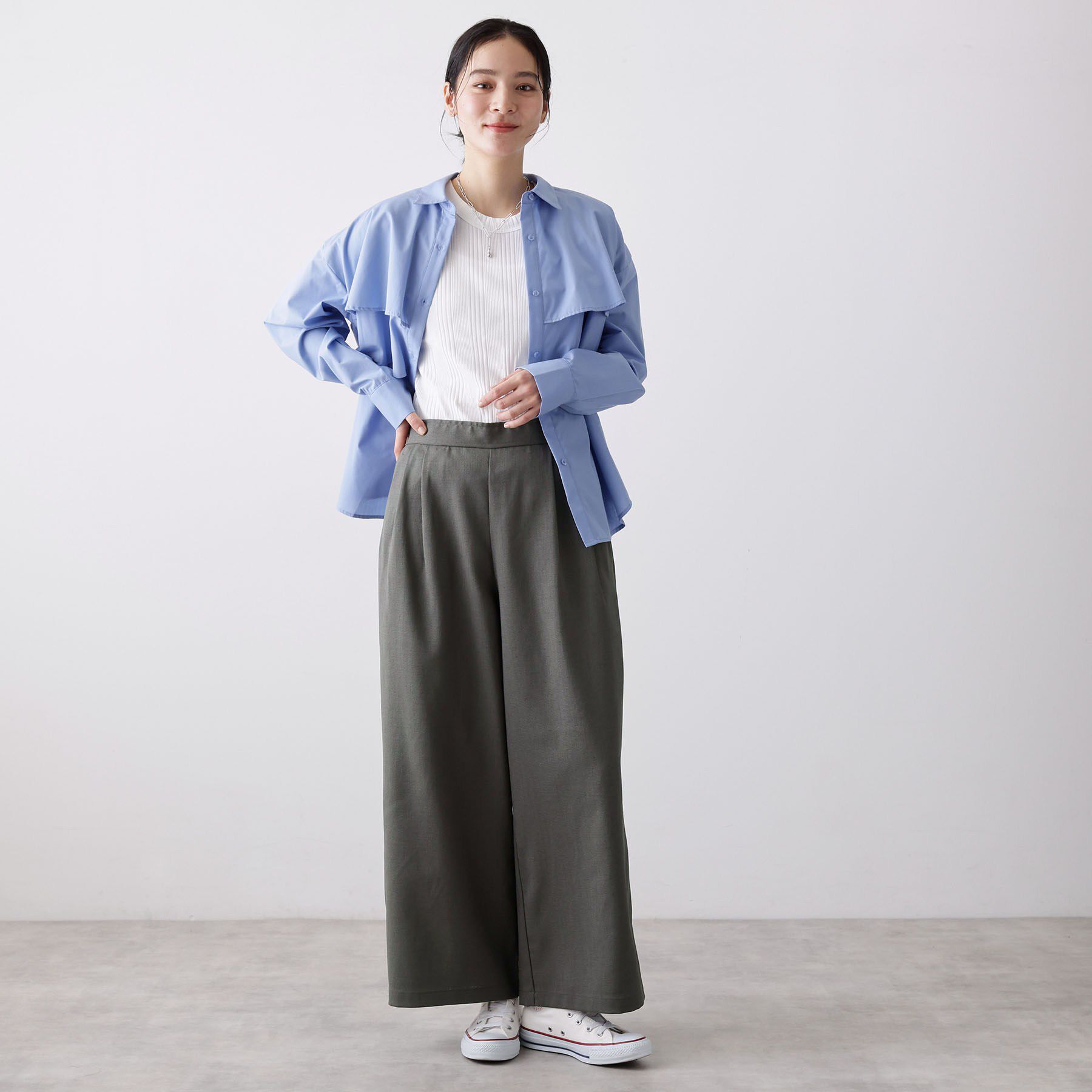 Dessin「【セットアップ可/洗える】リネンライクワイドパンツ」|その他|