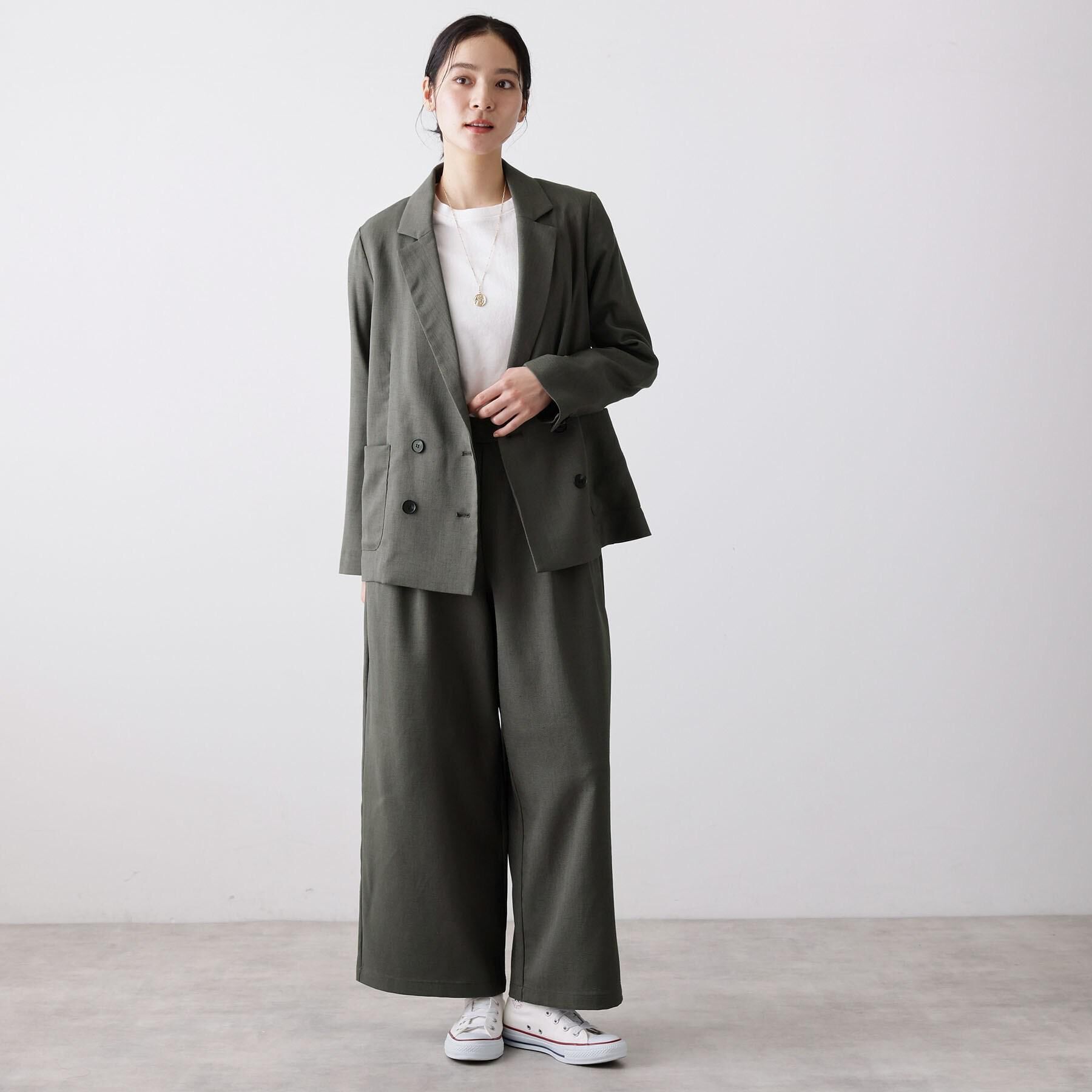 Dessin「【セットアップ可/洗える】リネンライクワイドパンツ」|その他|