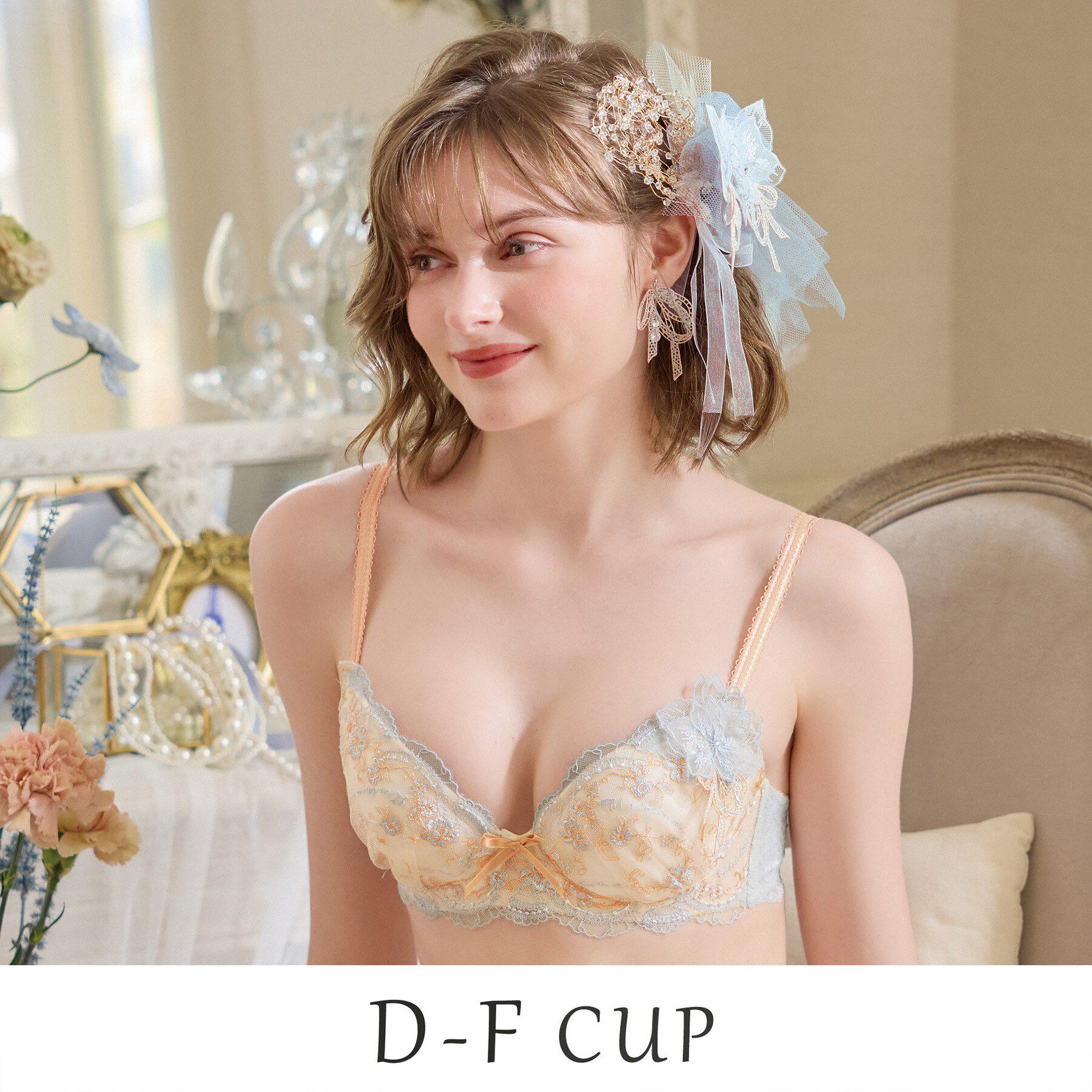 Risa Magli「アルベルタ ブラジャー (D-F) ＜N Make Type＞」|インナー|ライトグレー(011