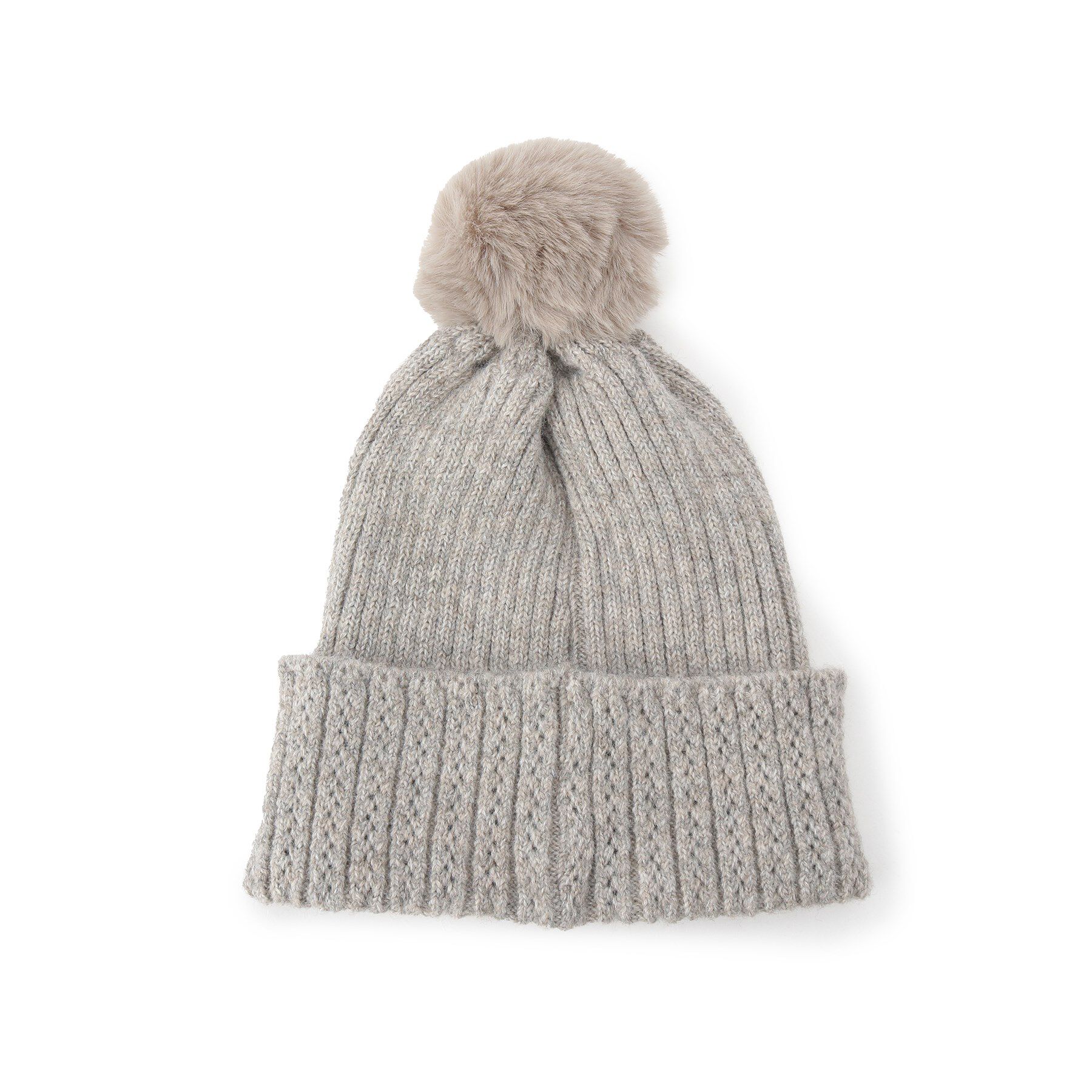 ITS&rsquo;DEMO「フェイクパール付きニット帽」|ニット帽|