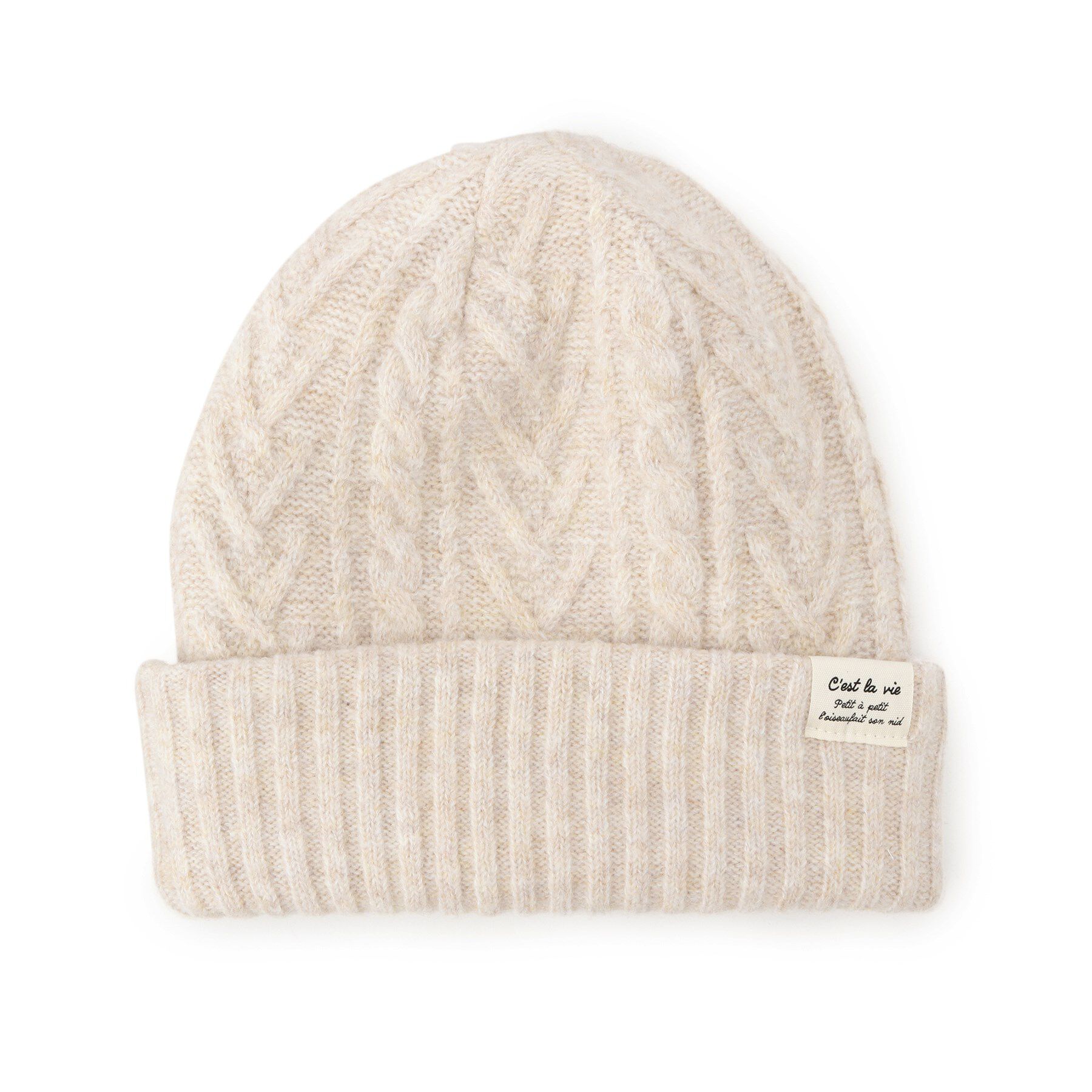 ITS&rsquo;DEMO「【リバーシブル／手洗い可】2WAYリブ編みニット帽」|ニット帽|ライトベージュ(05