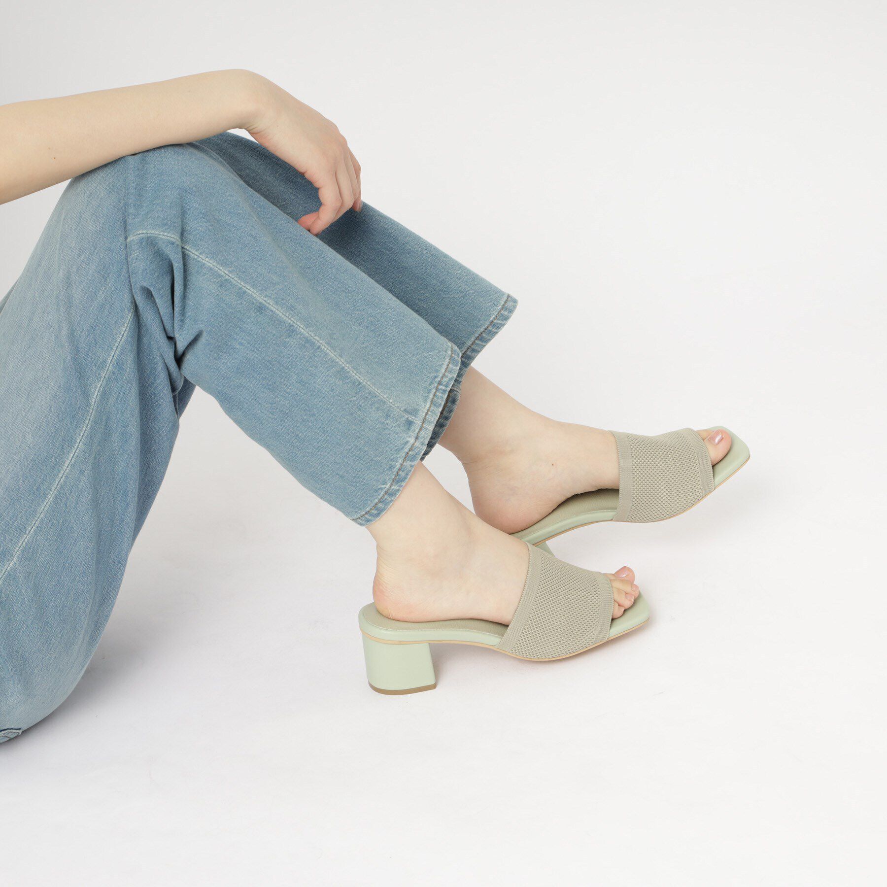 ESPERANZA「ニットアッパーミュールサンダル 24SS」|サンダル|