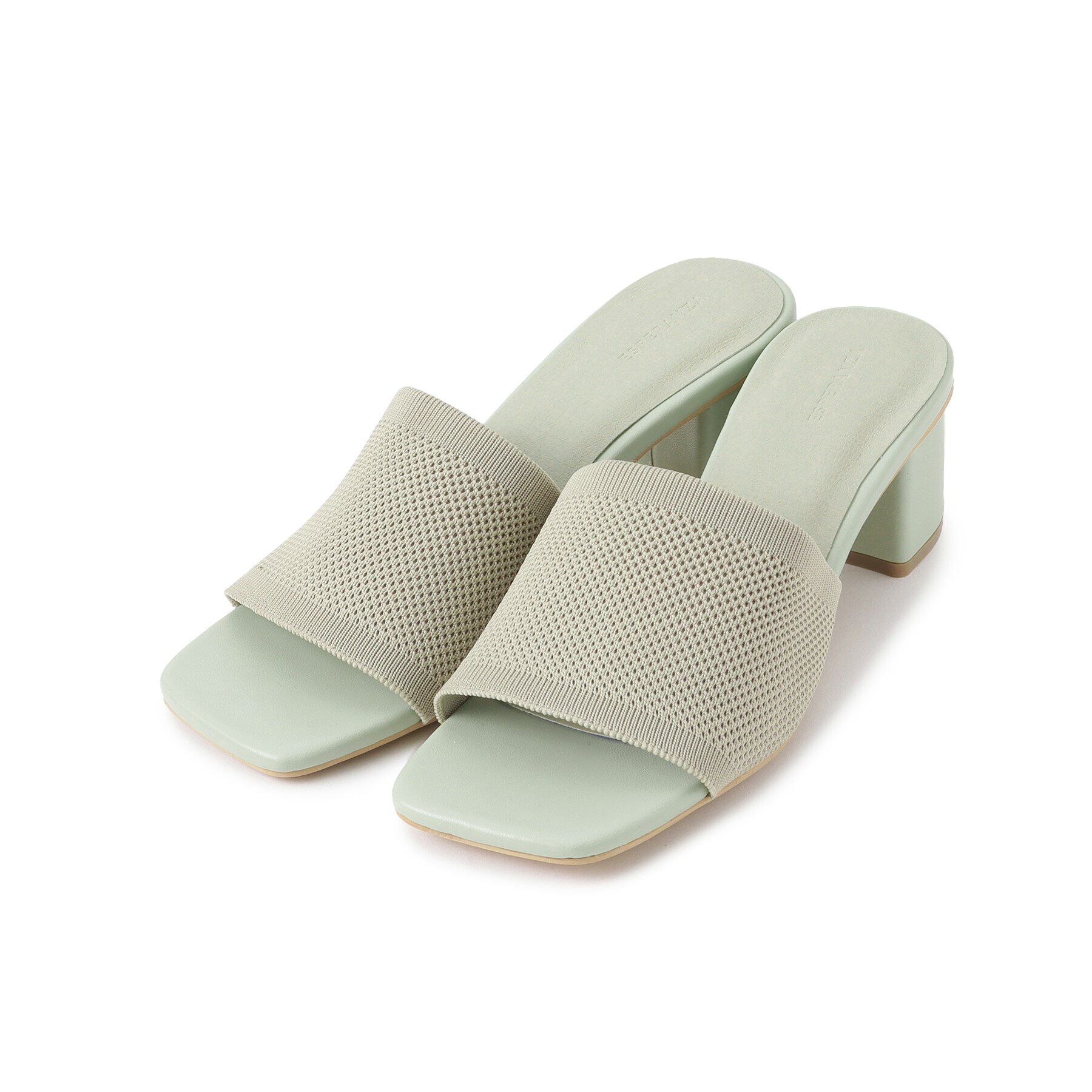 ESPERANZA「ニットアッパーミュールサンダル 24SS」|サンダル|ミントグリーン(32