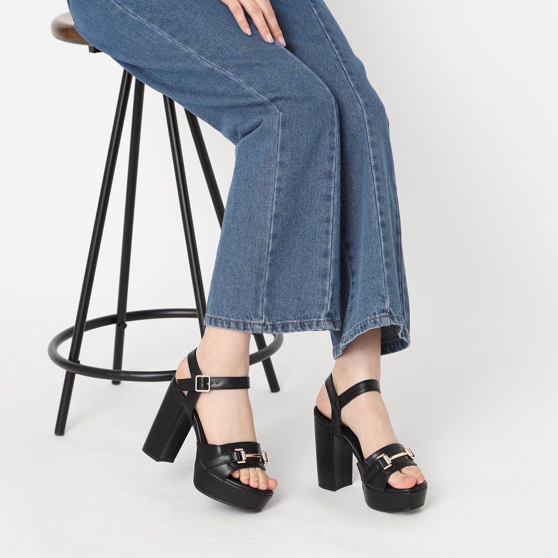 ESPERANZA「アッパービット厚底ヒールサンダル」|サンダル|