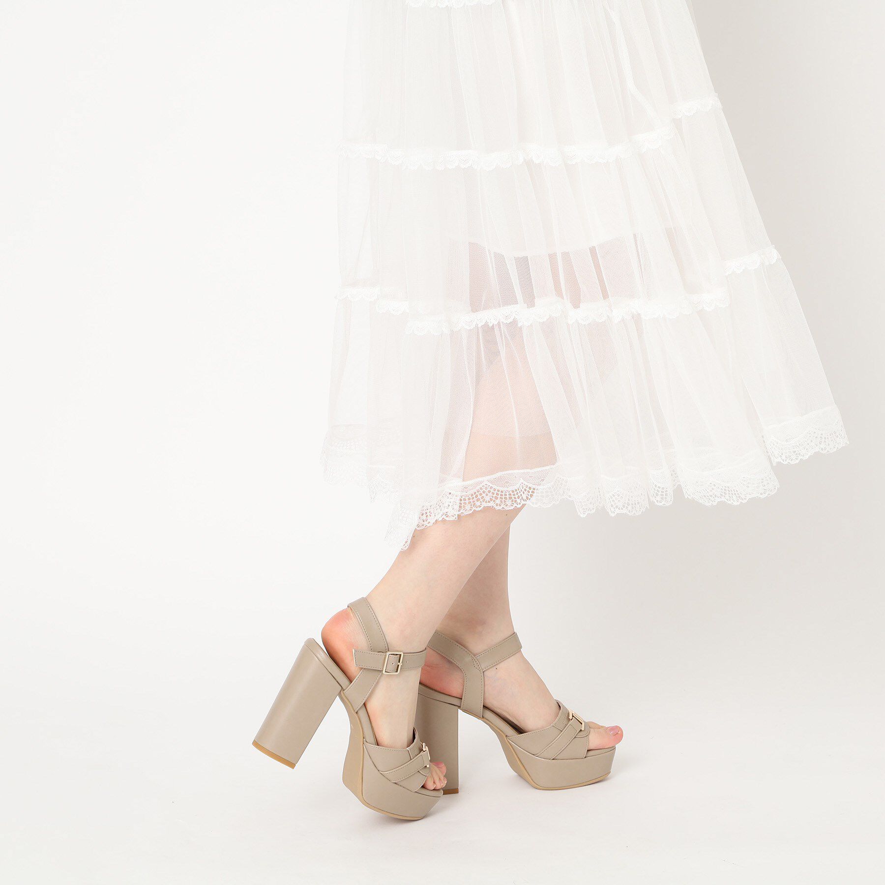 ESPERANZA「アッパービット厚底ヒールサンダル」|サンダル|