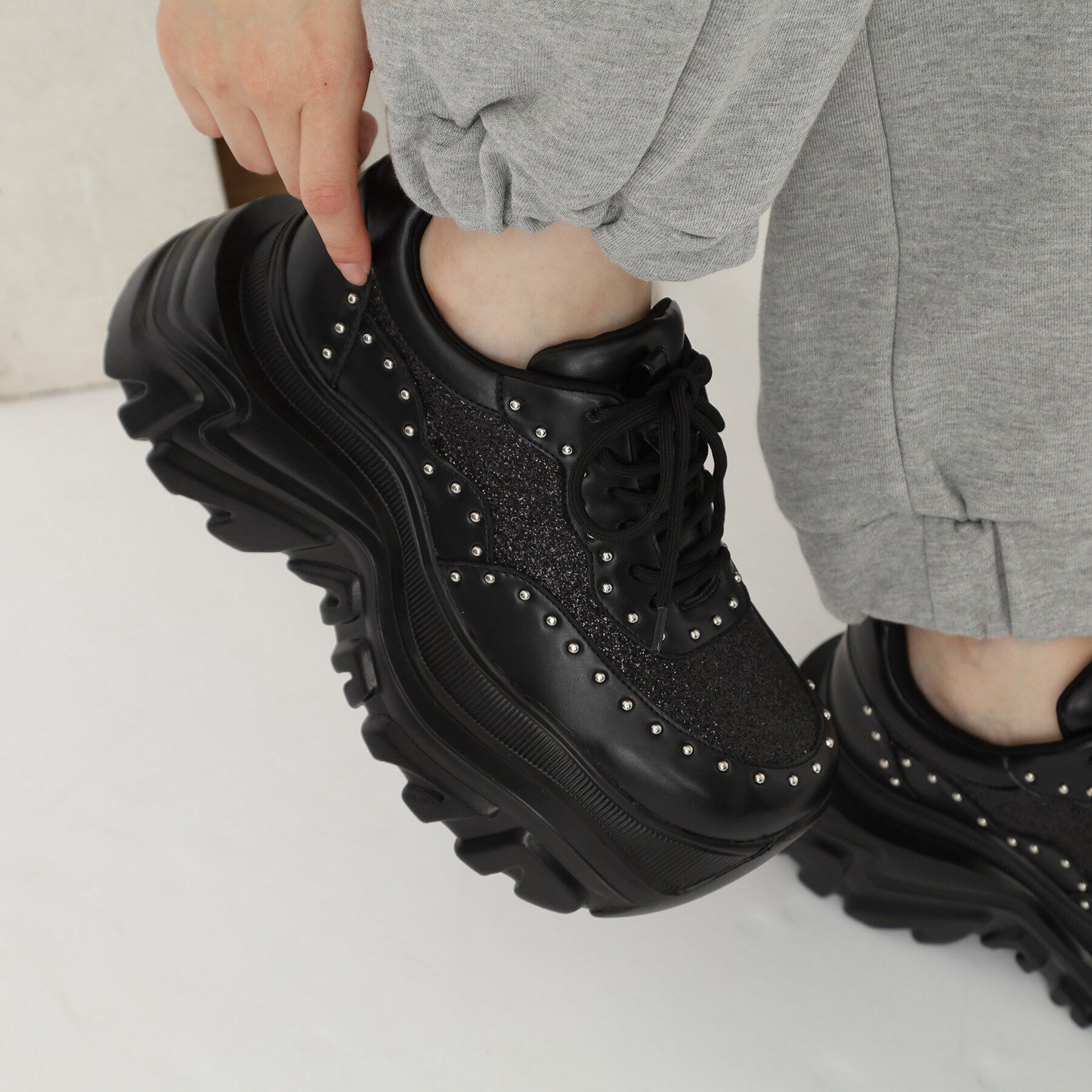 ESPERANZA「スタッズ厚底スニーカー」|スニーカー|