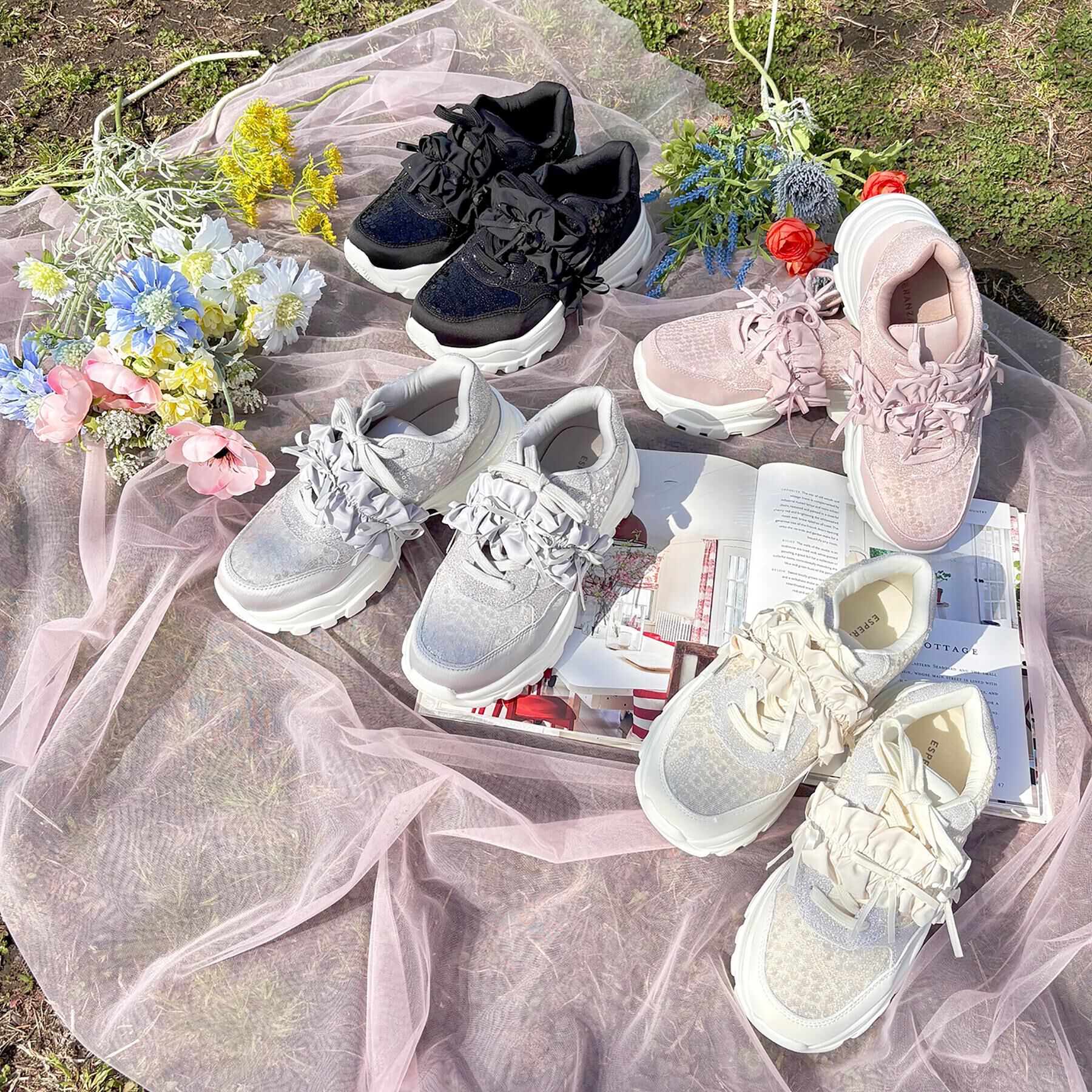 ESPERANZA「2WAYフリルベルトスパンコールスニーカー」|スニーカー|