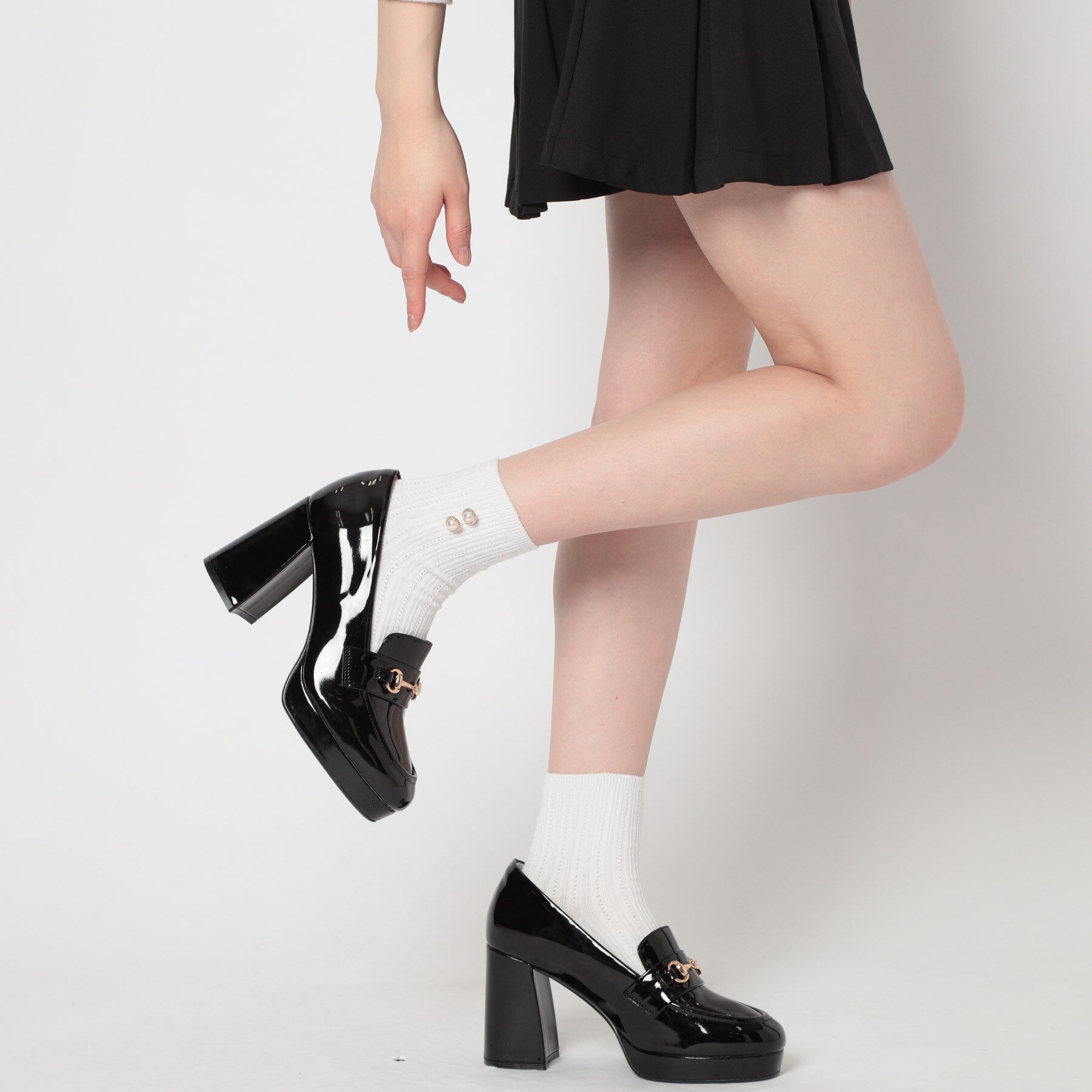 ESPERANZA「厚底ヒールアップローファー」|パンプス|