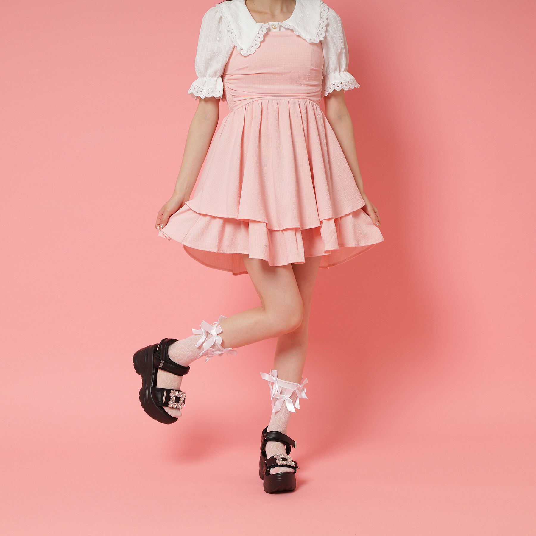 csT&P「厚底ビジューバックルサンダル」|サンダル|