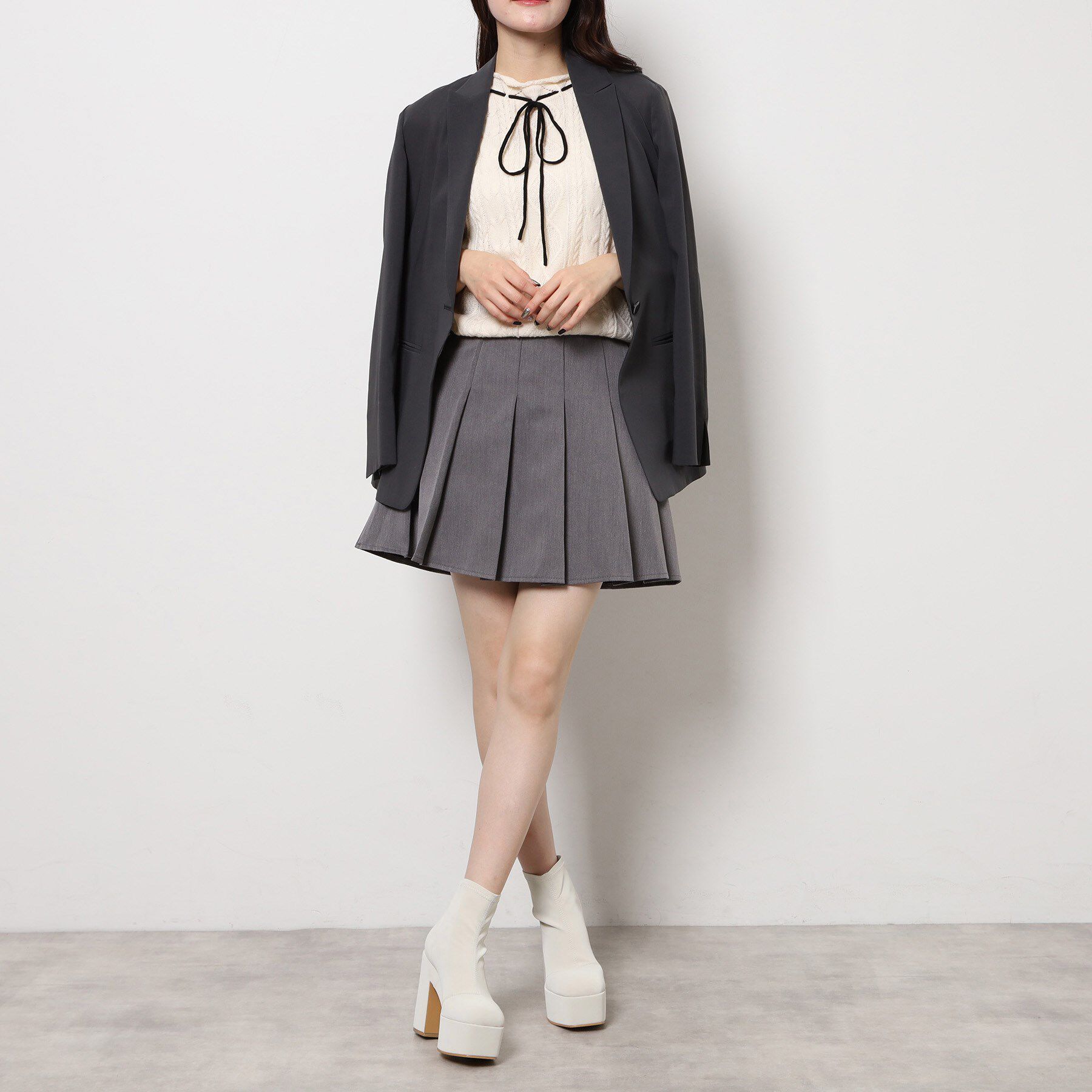 ESPERANZA「【ラク盛り／ショートブーツ】春まで履ける！！リピーター続出／脚長美脚 厚底ショートブーツ 26SS」|ショートブーツ|