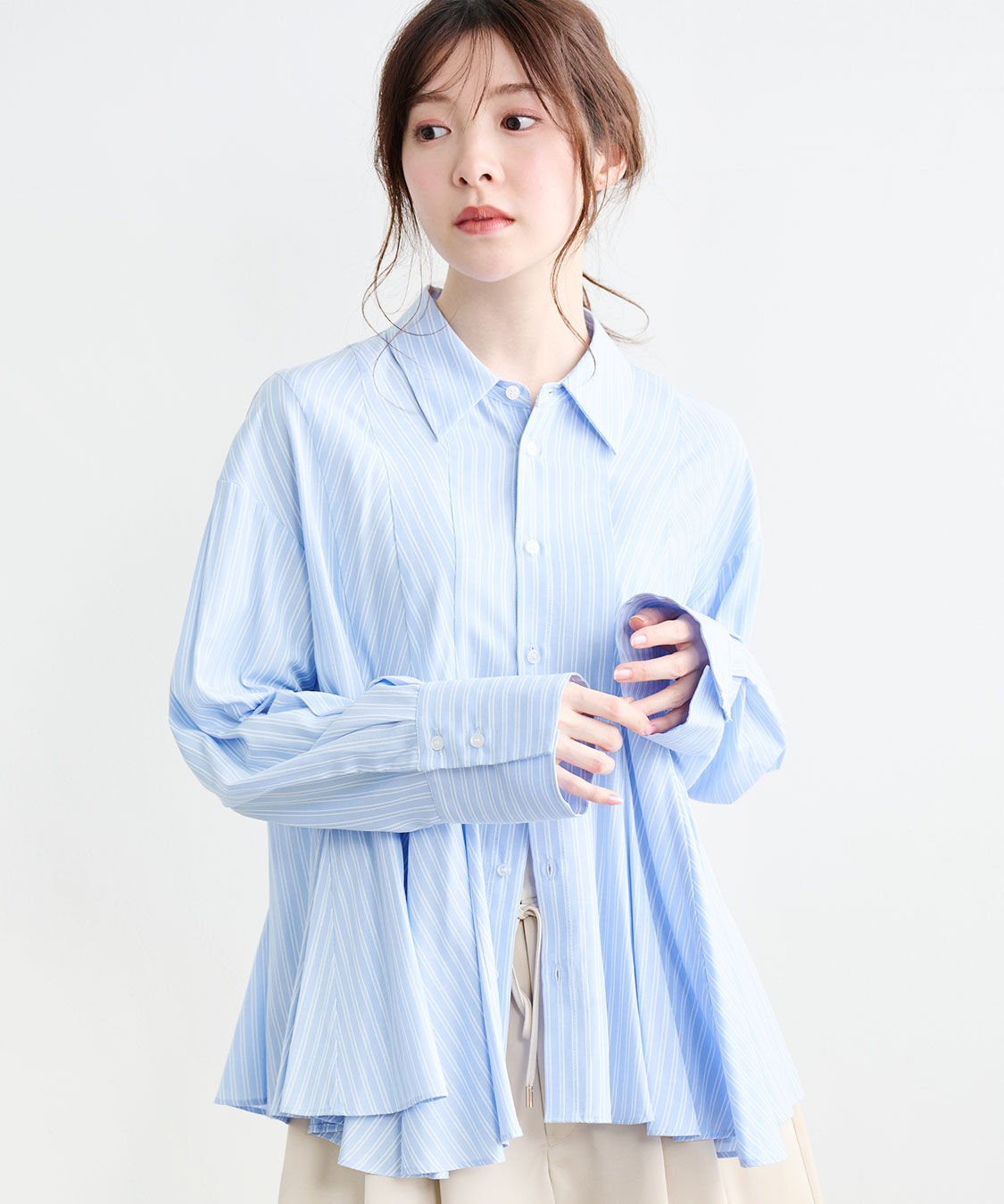 COCO DEAL「フレアペプラムシャツ」|シャツ・ブラウス|