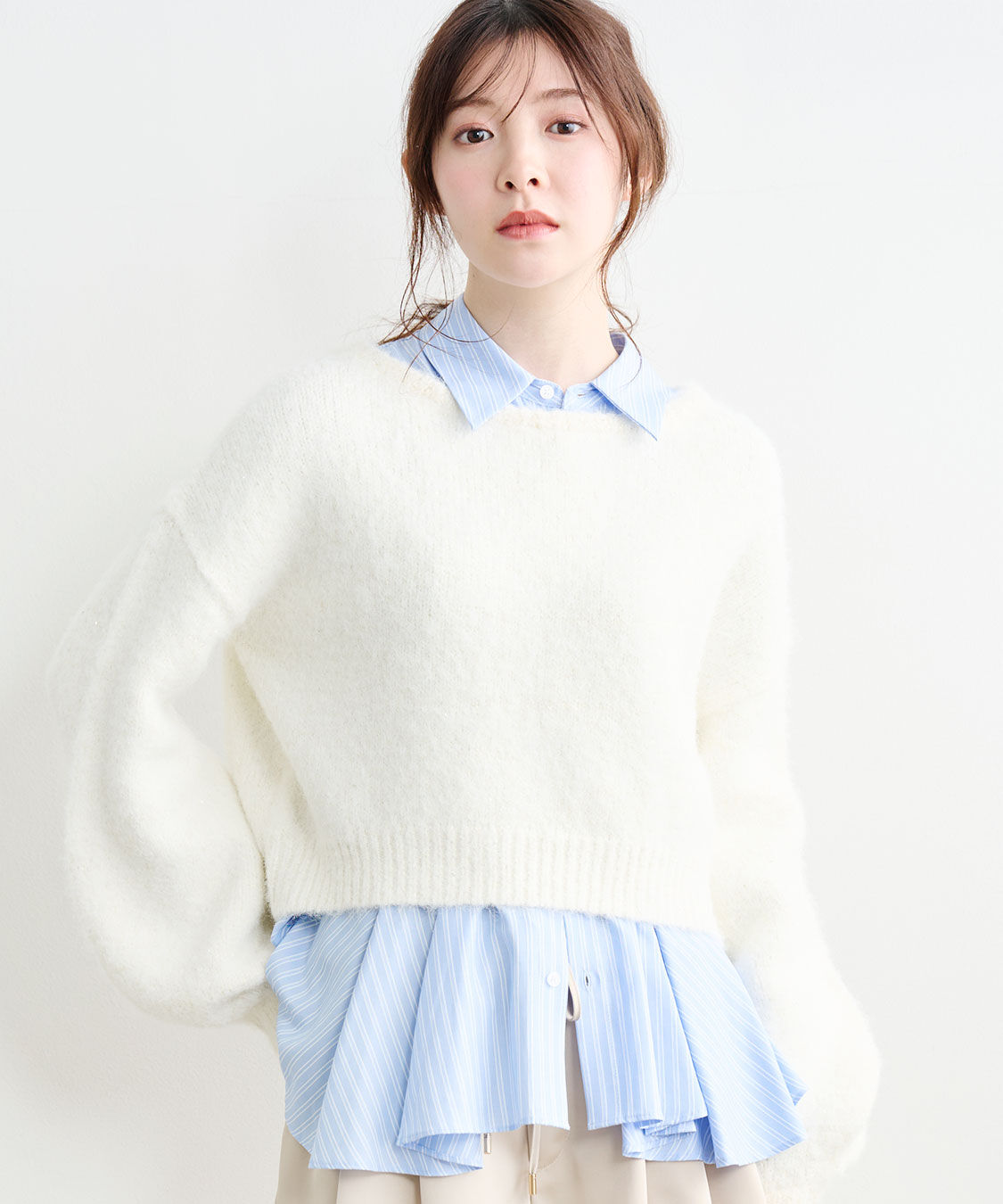 COCO DEAL「フレアペプラムシャツ」|シャツ・ブラウス|