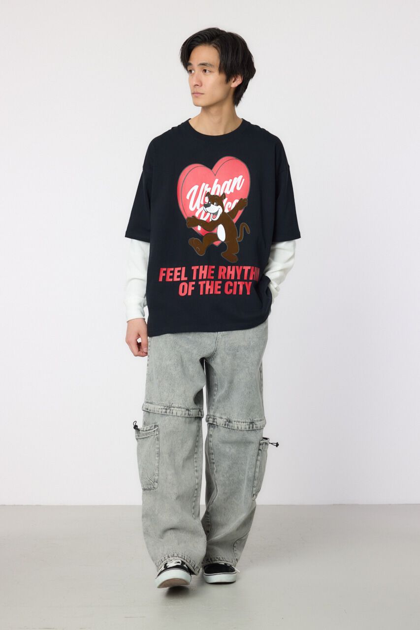 RODEO CROWNS「ハートパネルレイヤードロングスリーブTシャツ」|Tシャツ・カットソー|