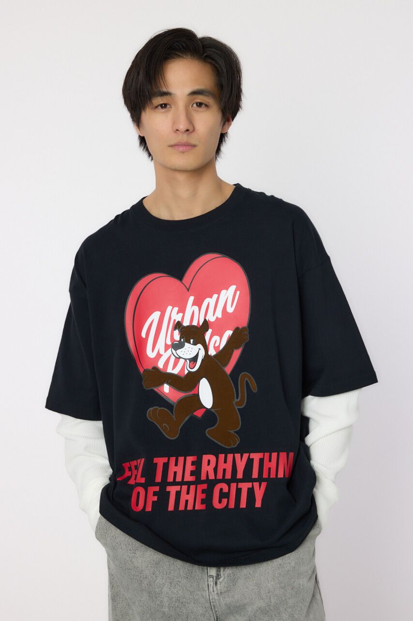 RODEO CROWNS「ハートパネルレイヤードロングスリーブTシャツ」|Tシャツ・カットソー|