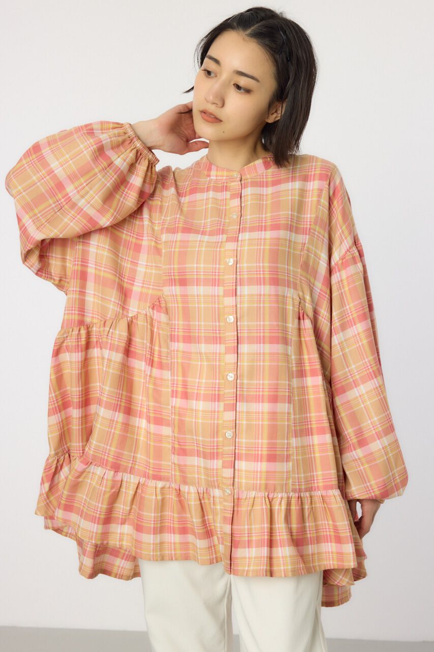 RODEO CROWNS「マルチチェックティアードチュニック」|シャツ・ブラウス|