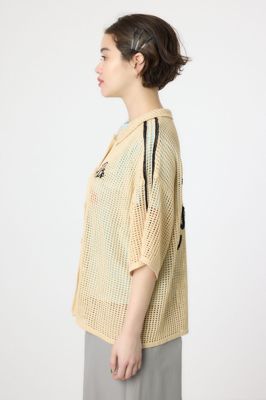 RODEO CROWNS「透かし編ラインカーディガン」|カーディガン|