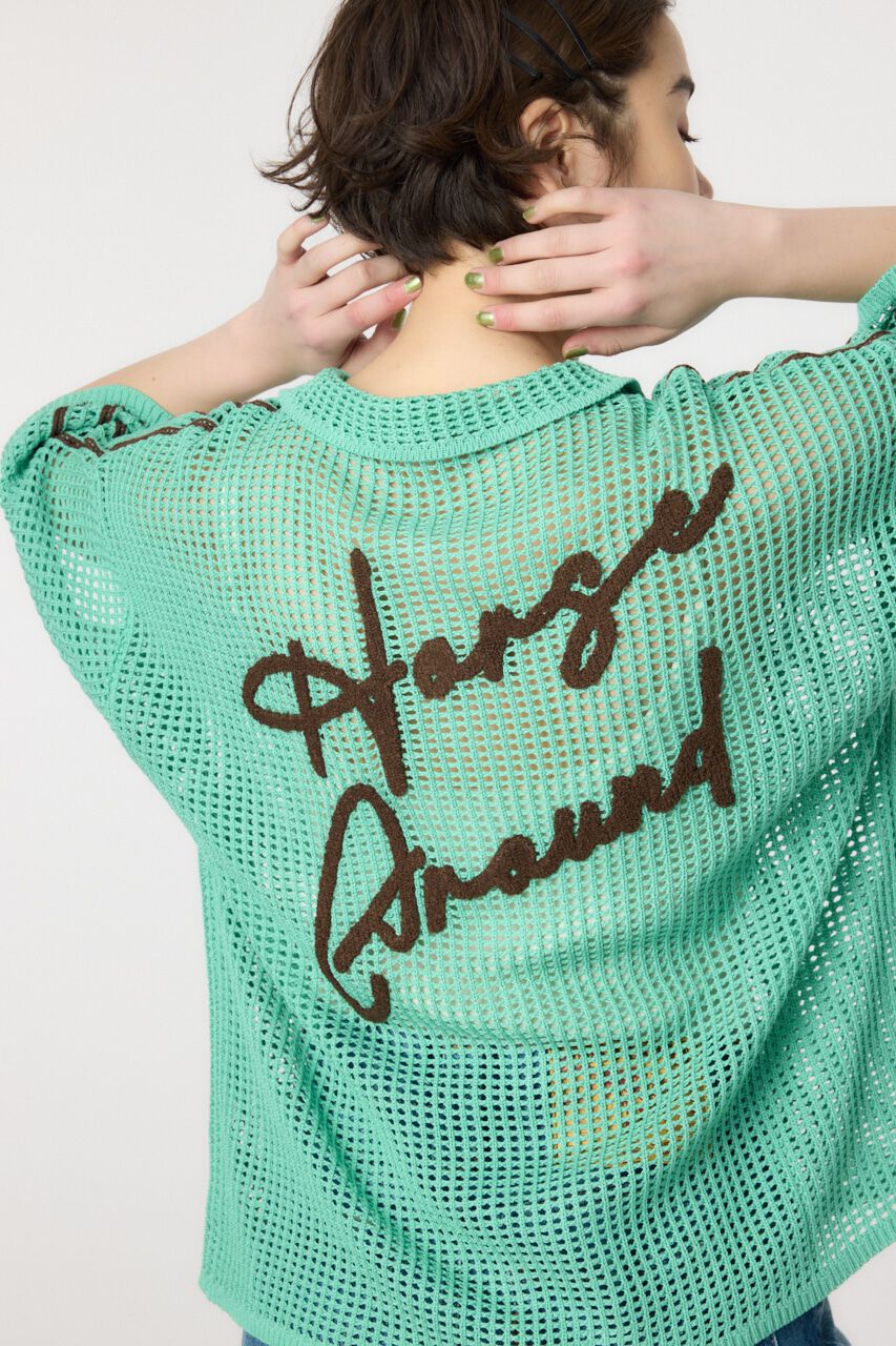 RODEO CROWNS「透かし編ラインカーディガン」|カーディガン|