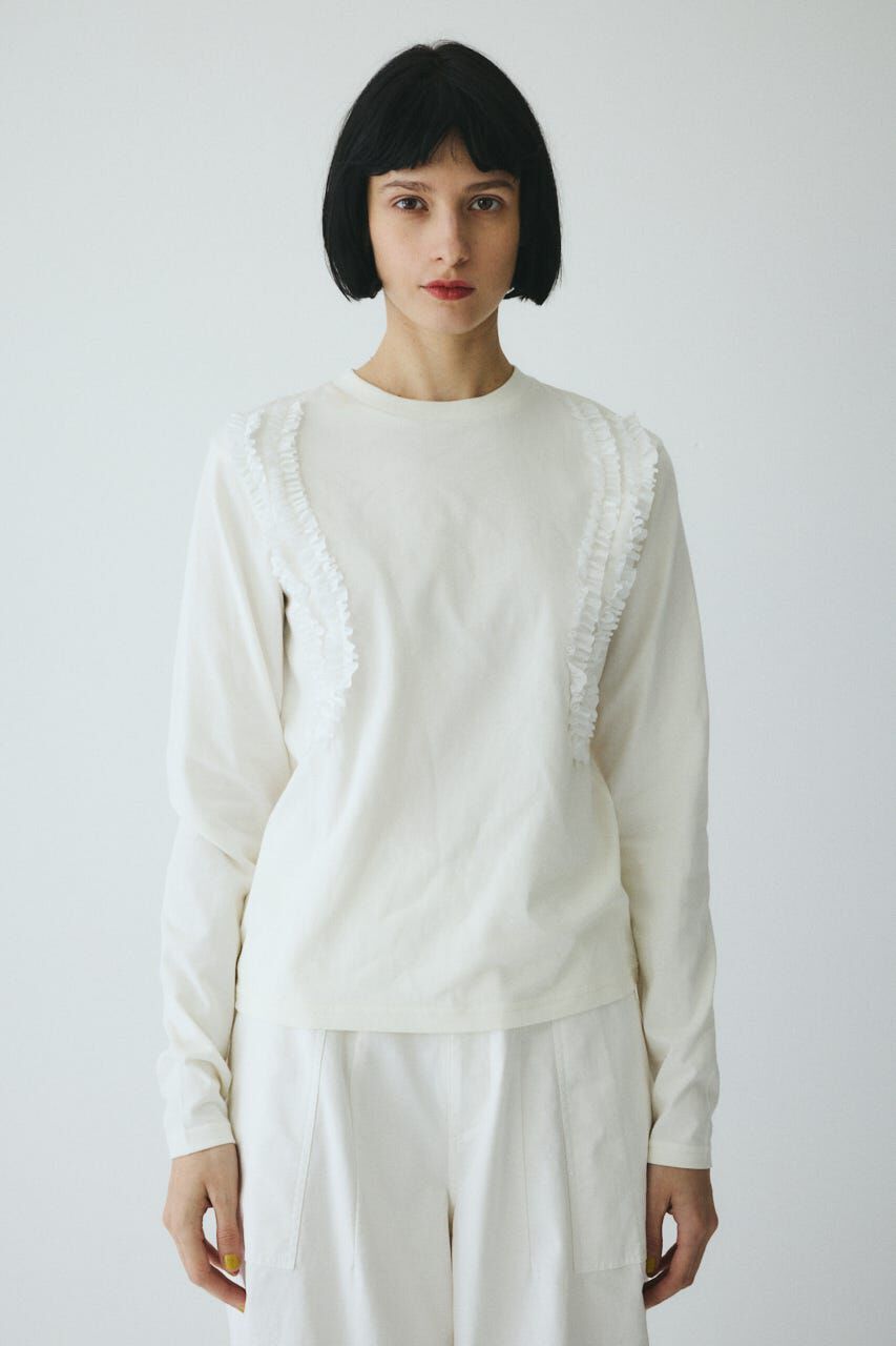 HeRIN.CYE「Wave frill cut tops」|Tシャツ・カットソー|WHT