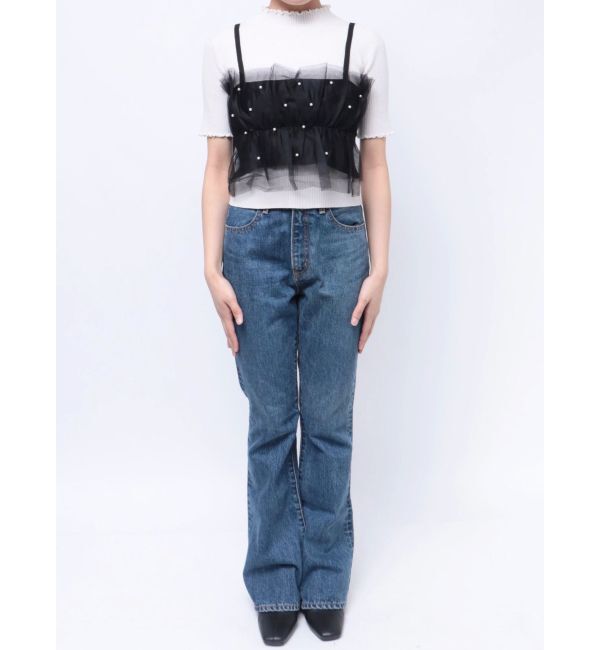 CALNAMUR「TULLE DOCKING BUSTIER」|シャツ・ブラウス|