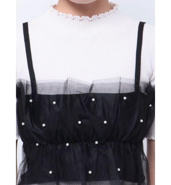 CALNAMUR「TULLE DOCKING BUSTIER」|シャツ・ブラウス|