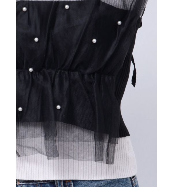 CALNAMUR「TULLE DOCKING BUSTIER」|シャツ・ブラウス|