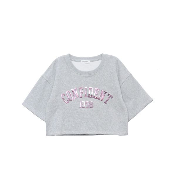 CALNAMUR「METALLIC LOGO SWEAT/メタリックロゴスウェット」|Tシャツ・カットソー|グレー