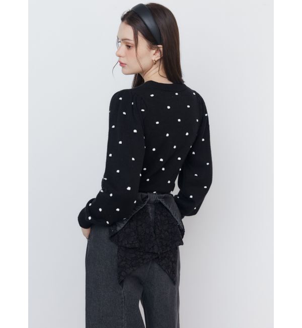 CALNAMUR「PUKU DOT KNIT PO/プクドットニットプルオーバー」|ニット・セーター|