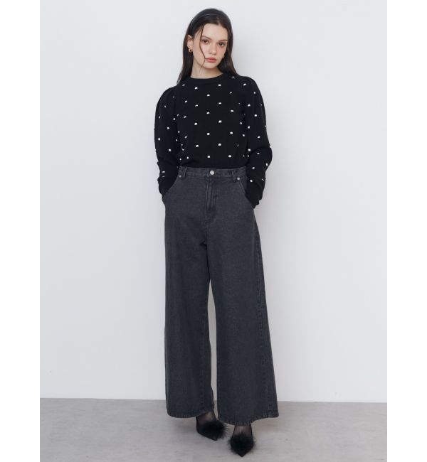 CALNAMUR「PUKU DOT KNIT PO/プクドットニットプルオーバー」|ニット・セーター|