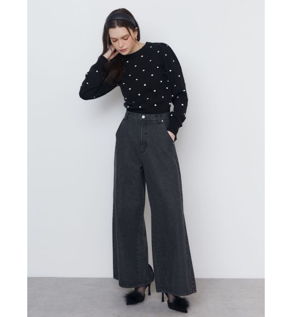 CALNAMUR「PUKU DOT KNIT PO/プクドットニットプルオーバー」|ニット・セーター|