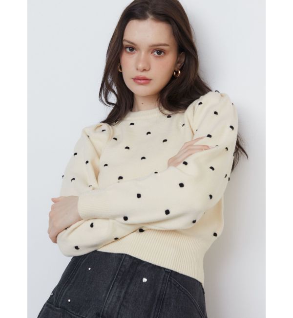 CALNAMUR「PUKU DOT KNIT PO/プクドットニットプルオーバー」|ニット・セーター|