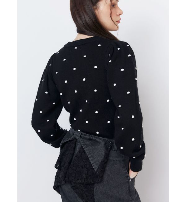 CALNAMUR「PUKU DOT KNIT PO/プクドットニットプルオーバー」|ニット・セーター|