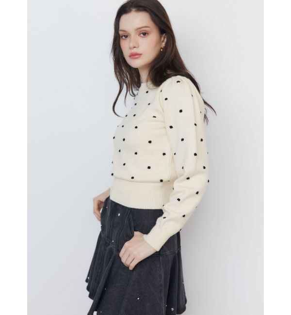CALNAMUR「PUKU DOT KNIT PO/プクドットニットプルオーバー」|ニット・セーター|