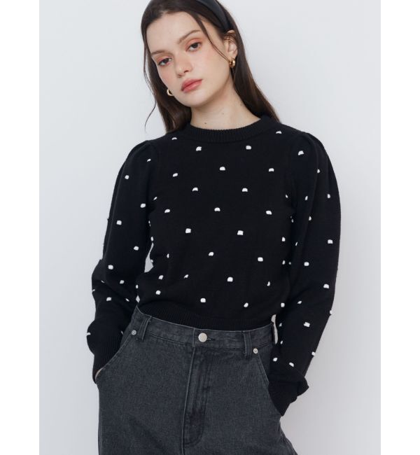 CALNAMUR「PUKU DOT KNIT PO/プクドットニットプルオーバー」|ニット・セーター|