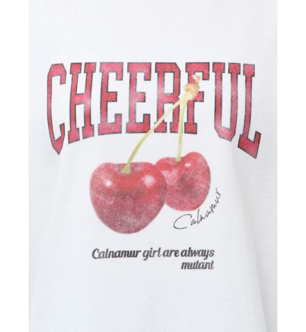 CALNAMUR「CRASH CHERRY PRINT BIG SWEAT/クラッシュチェリープリントビッグスウェット」|Tシャツ・カットソー|