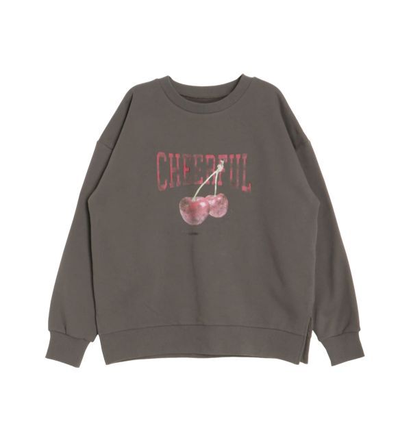 CALNAMUR「CRASH CHERRY PRINT BIG SWEAT/クラッシュチェリープリントビッグスウェット」|Tシャツ・カットソー|