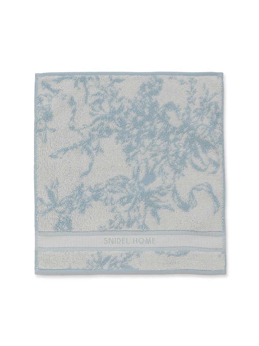 SNIDEL HOME「リボン花柄ジャガードハンドタオル」|ハンカチ|BLU