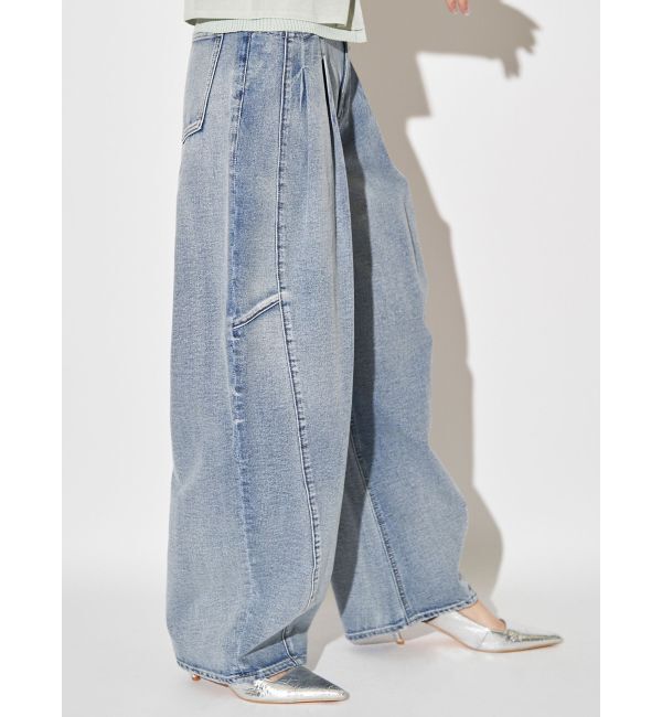 ELENDEEK「PANEL TUK DENIM WIDE PT」|デニム|