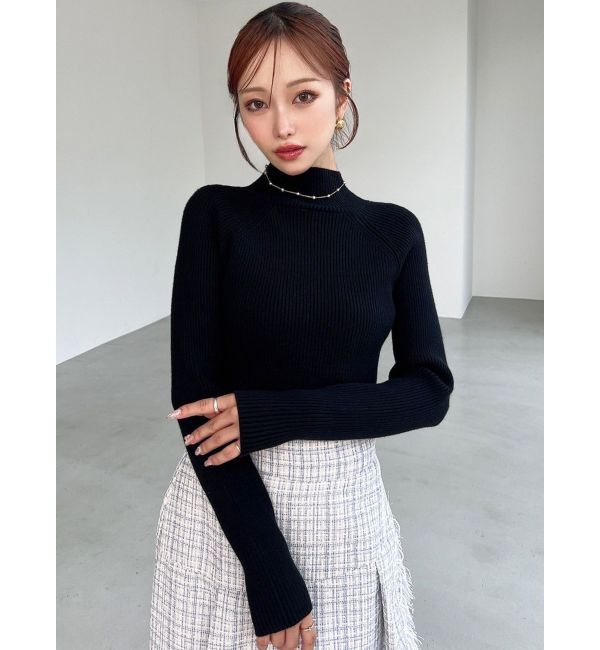 RESEXXY「ハイネックベーシックニットトップス」|ニット・セーター|